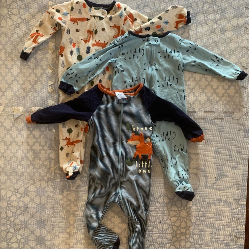 Gerber Baby Zipper Sleepers- Pack of 3